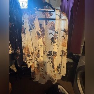 Floral Sheer Kimono Cardigan